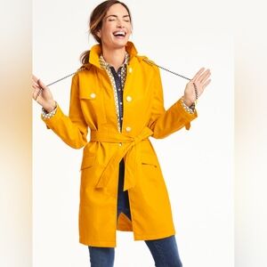 Talbots Women's Yellow Trench Coat